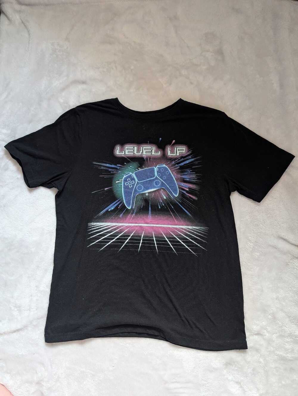 Wonder Nation Level Up Gamer Graphic Tee Black Youth XXL 18